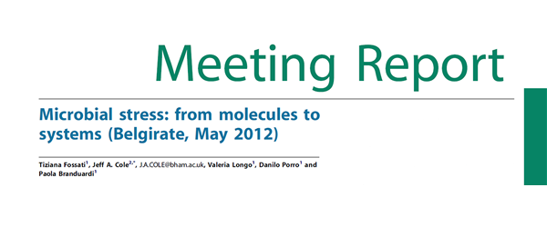 Microbial stress from molecules to systems Belgirate, May 2012