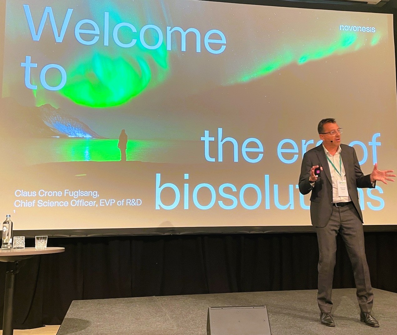 Claus Crone presenting Wellcome to the era of Biosolutions at ECB2026